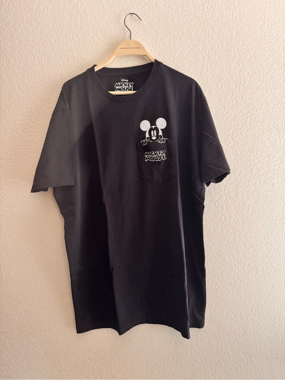 Pull&Bear Black Mickey Mouse Pocket Tee
